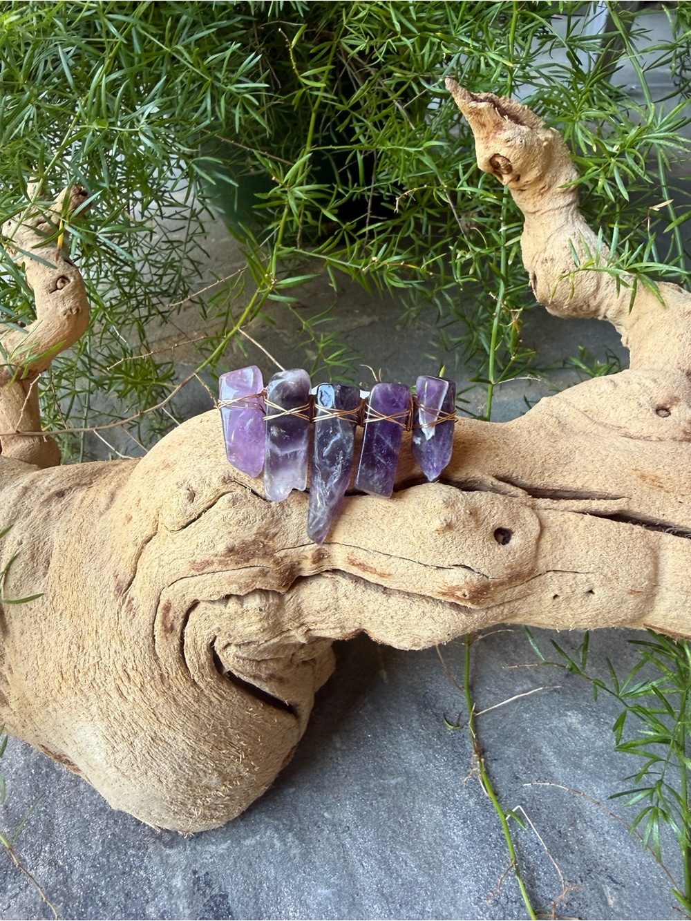 New🌟Anthropologie -Amethyst Healing Stone Barrette